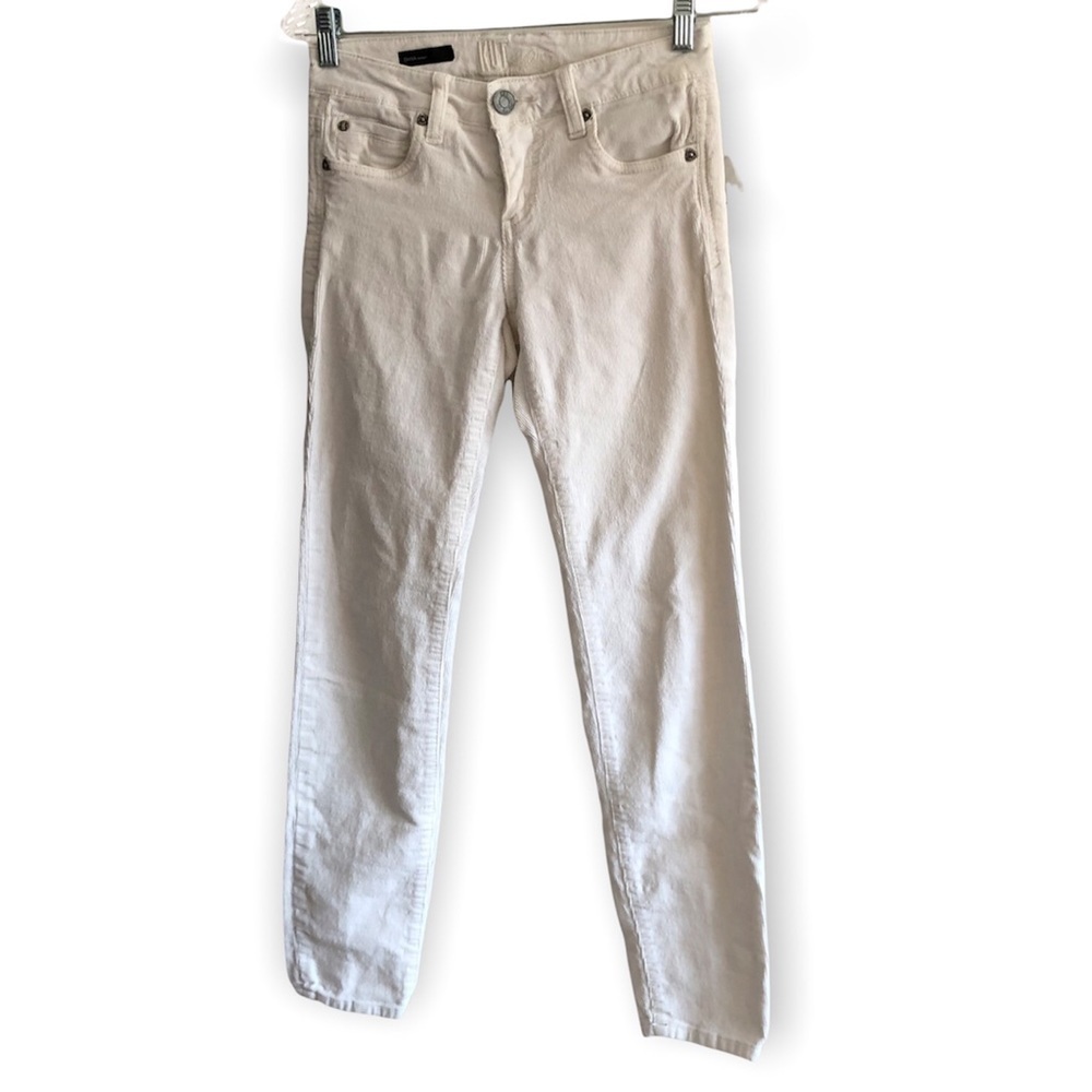 Kut from the Kloth white corduroy Diana Skinny pants